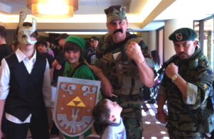 Cobra 1st Legion, with an elf and somebody who just doesn't seem all that into it